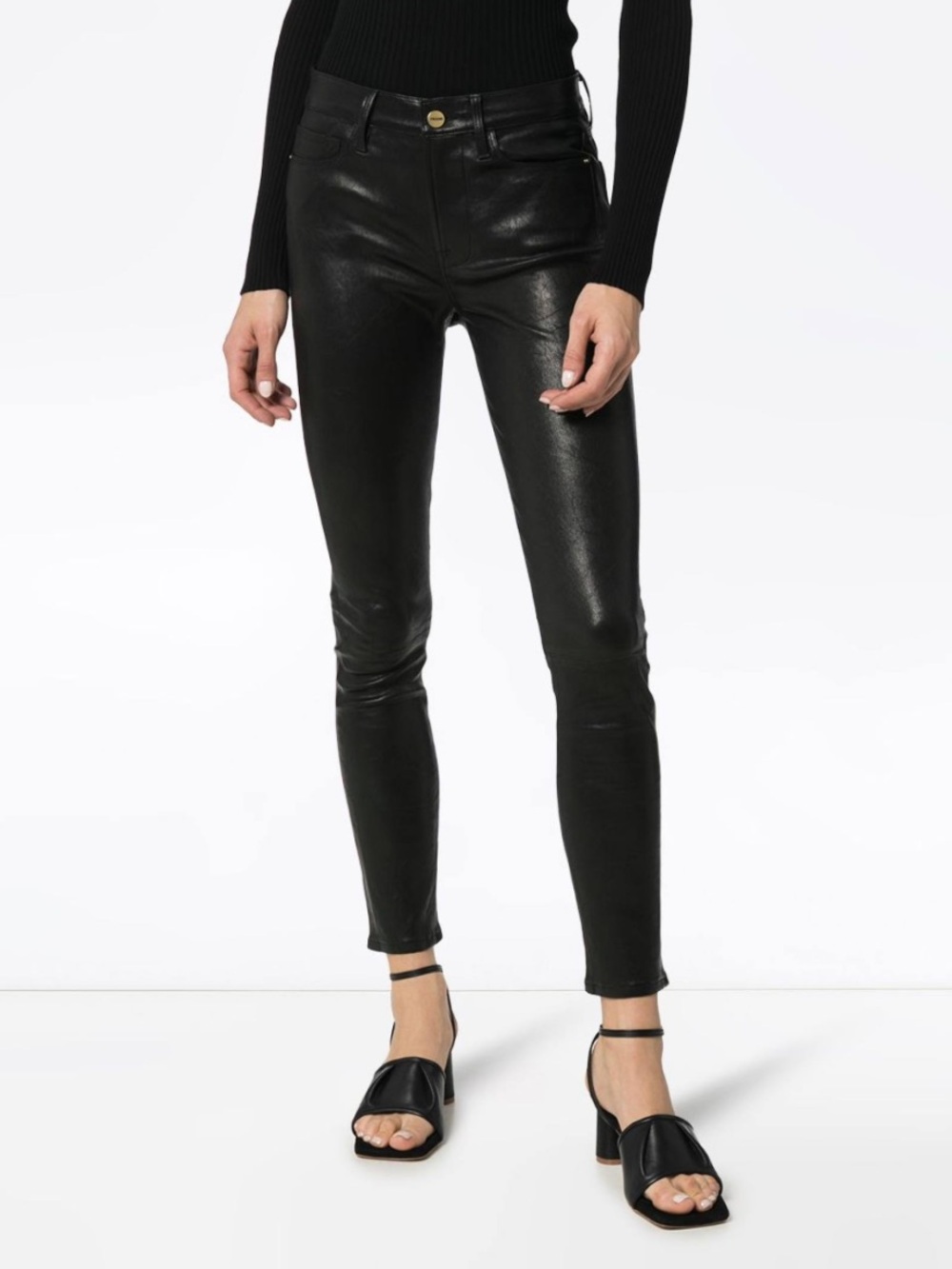 FRAME Le High Skinny Leather Pants 24